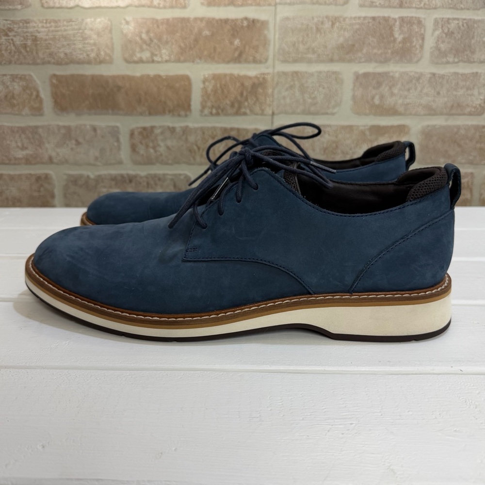Cole Haan Men’s Size 10.5 Blue Nubuck Oxford Dress Shoes Casual Comfort Lace-Up - Picture 4 of 11